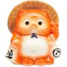 BEAMS JAPAN Fortune Raccoon Dog Piggy Bank in Orange