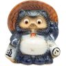 BEAMS JAPAN Fortune Raccoon Dog Piggy Bank in Navy