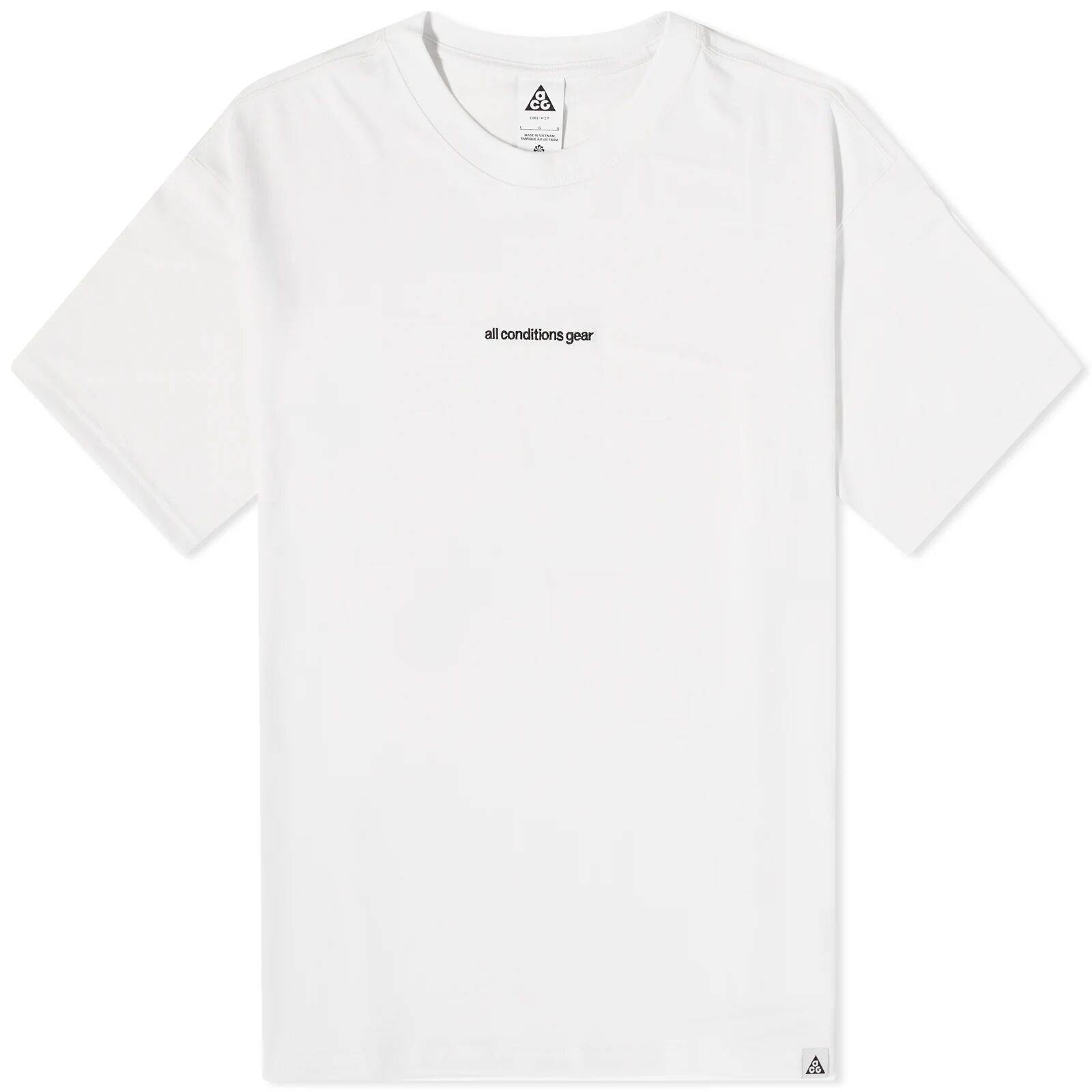 Nike Men's ACG T-Shirt in Summit White, Size Medium