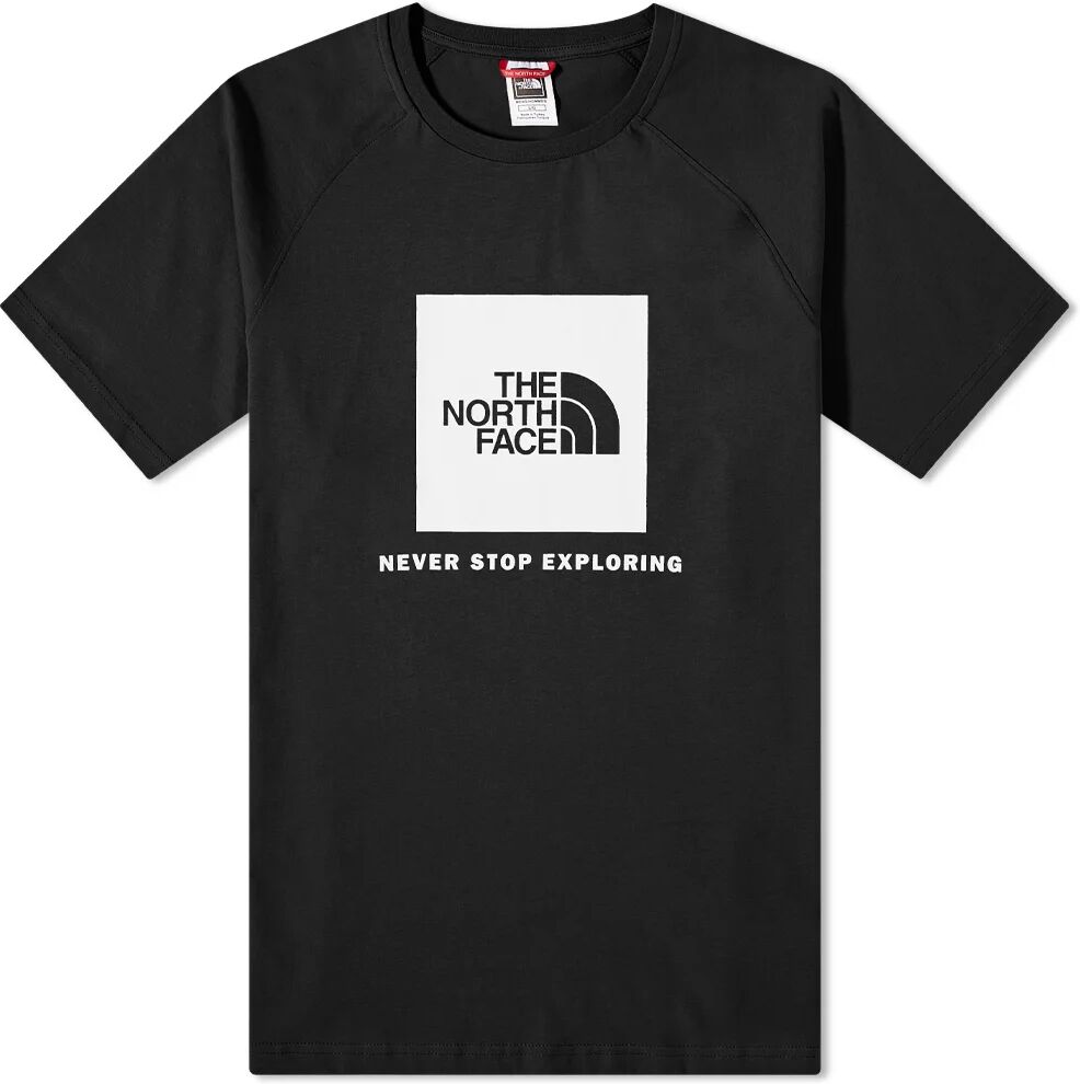 The North Face Men's Raglan Redbox T-Shirt in Tnf Black/Tnf White, Size Medium