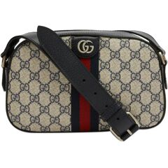 Gucci Men's Ophidia GG Monogram Camera Bag in Beige