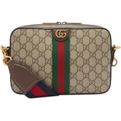 Gucci Men's Ophidia GG Monogram Camera Bag in Beige