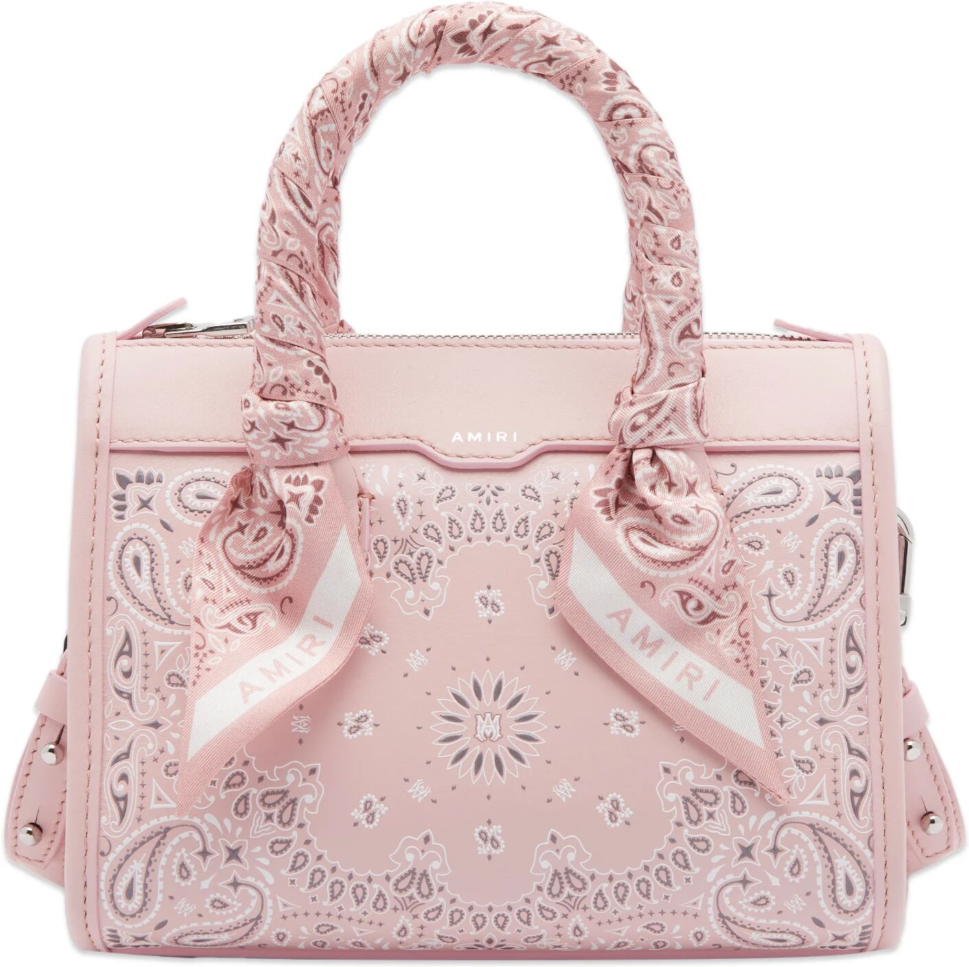 AMIRI Women's Bandana Micro Triangle Bag in Pink