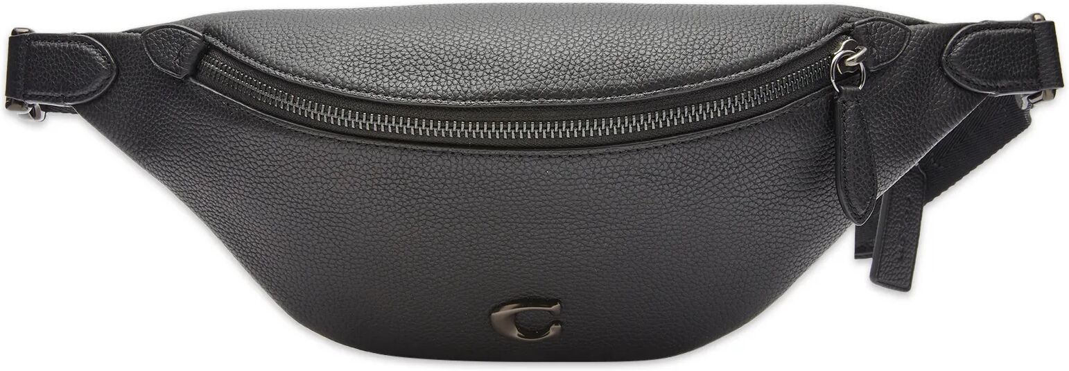 Coach Men's Charter Belt Bag in Black Pebble Leather