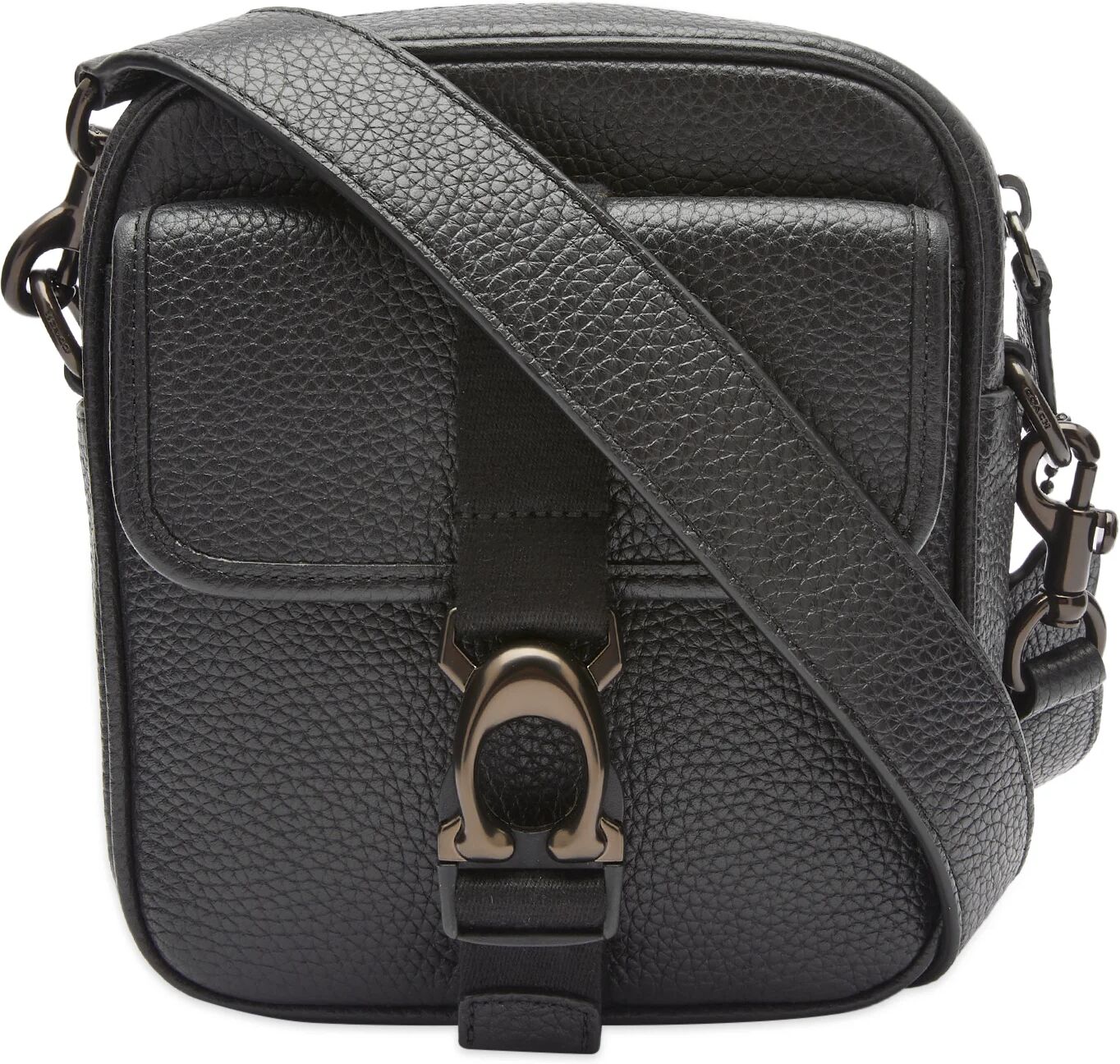 Coach Men's Beck Crossbody Bag in Black Pebble Leather