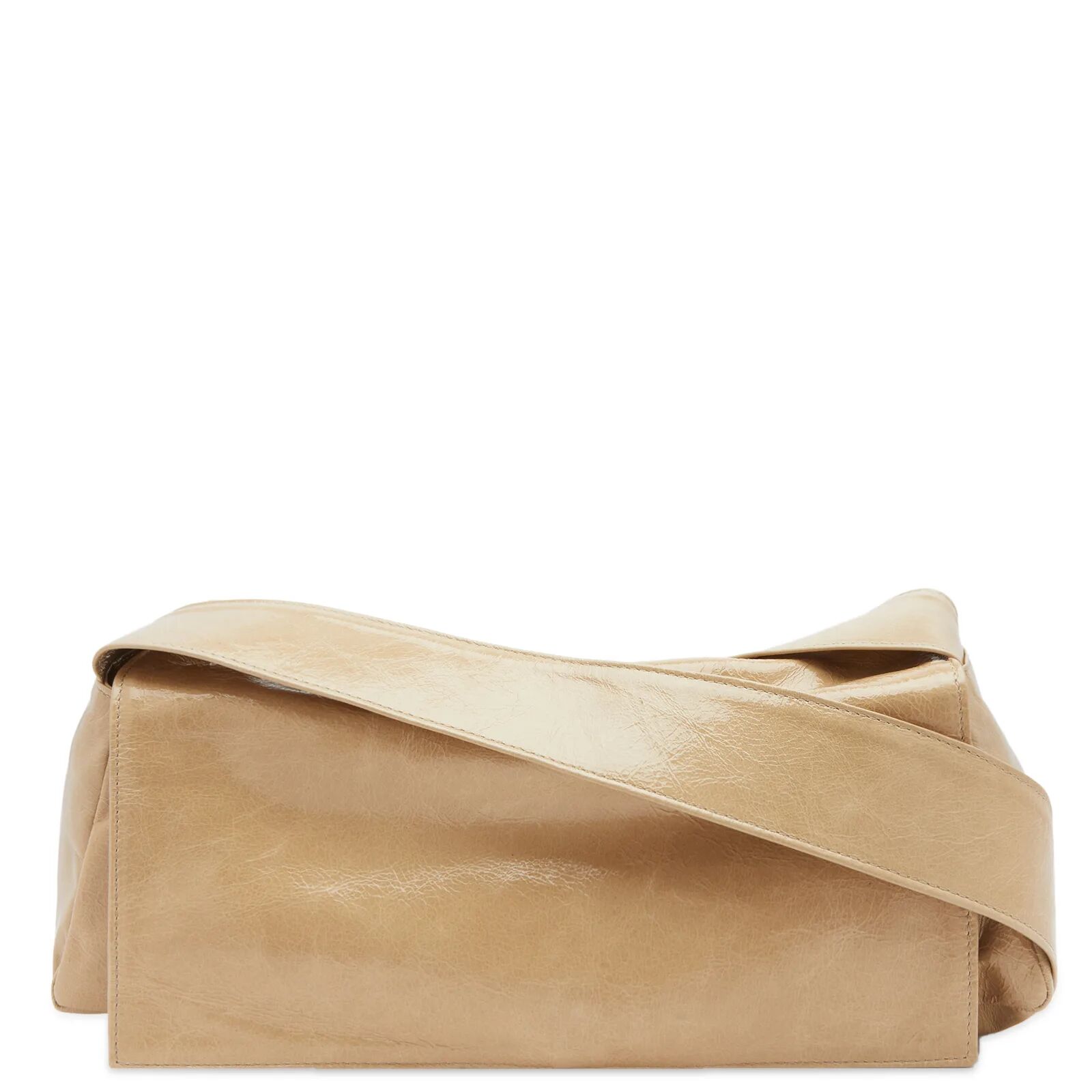 NONA Women's Triangle Messenger Bag in Sand