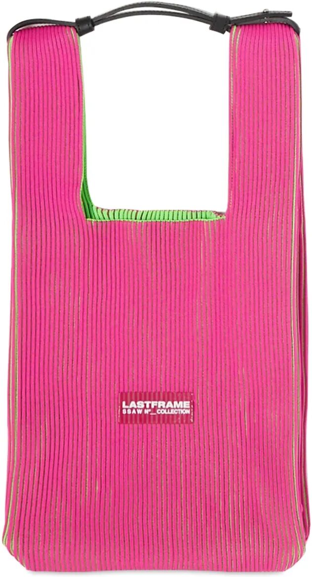 LASTFRAME Women's Two Tone Okamochi Bag Medium in Fuchsia Pink/Neon Green