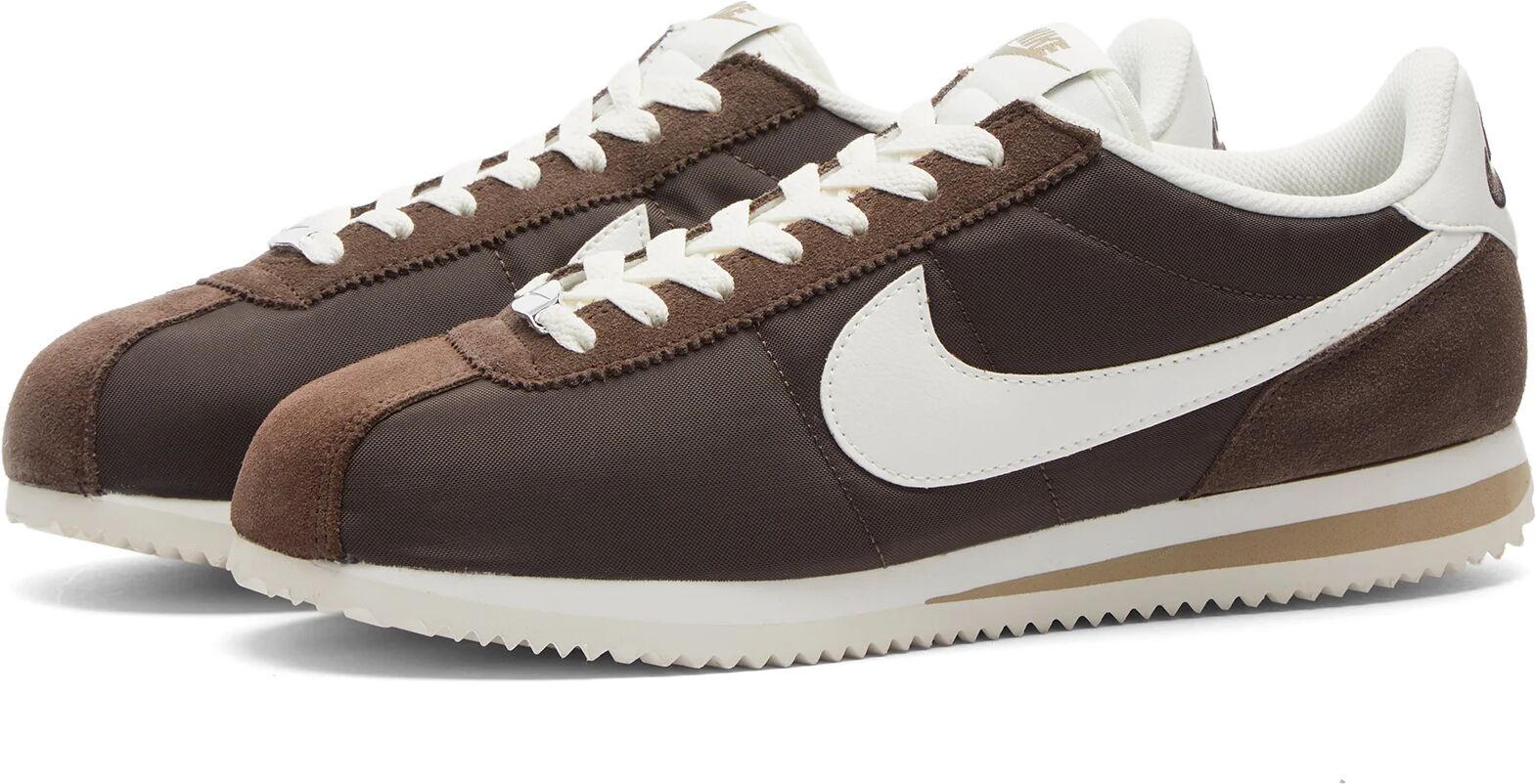 Nike Women's W CORTEZ TXT Sneakers in Baroque Brown/Sail/Khaki, Size UK 6.5