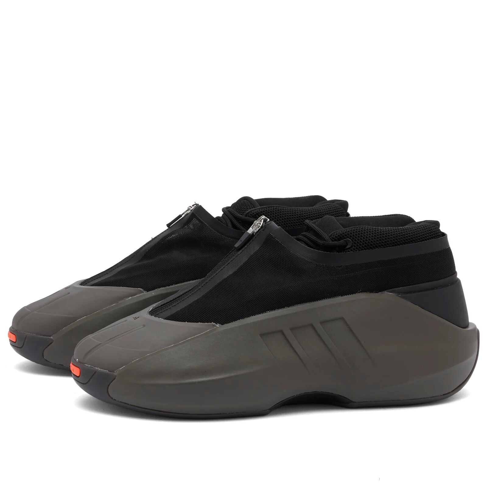 Adidas Men's Crazy IIInfinity Sneakers in Charcoal/Core Black/Solar Red, Size UK 8