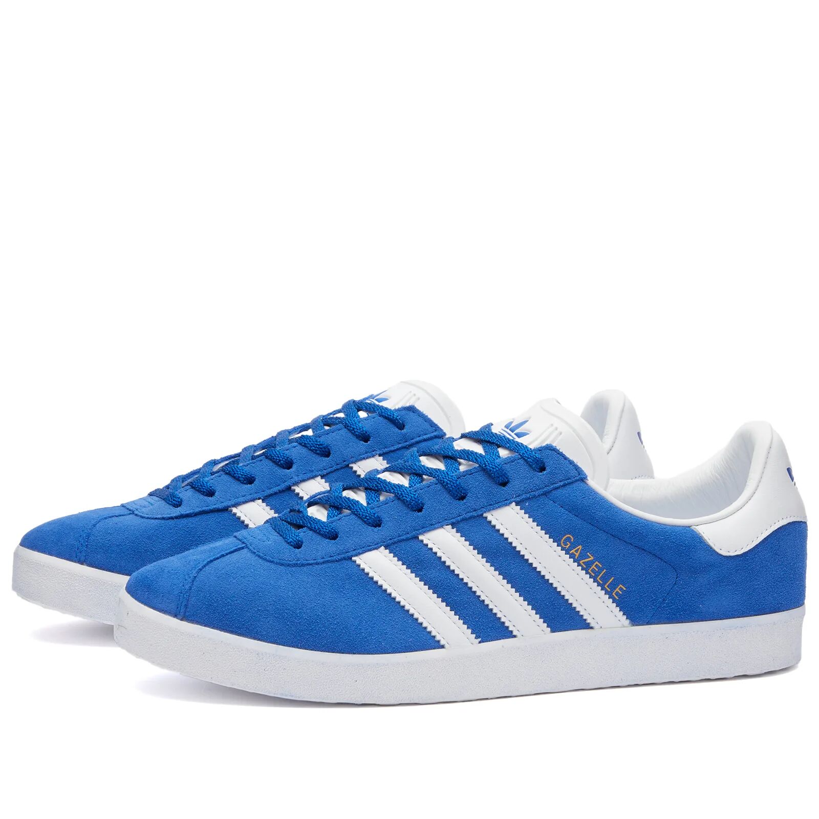 Adidas Men's Gazelle 85 Sneakers in Blue/White/Gold, Size UK 7.5