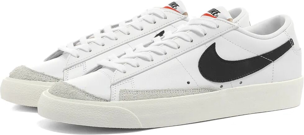 Nike Men's Blazer Low 77 VNTG Sneakers in White/Black/Orange, Size UK 6