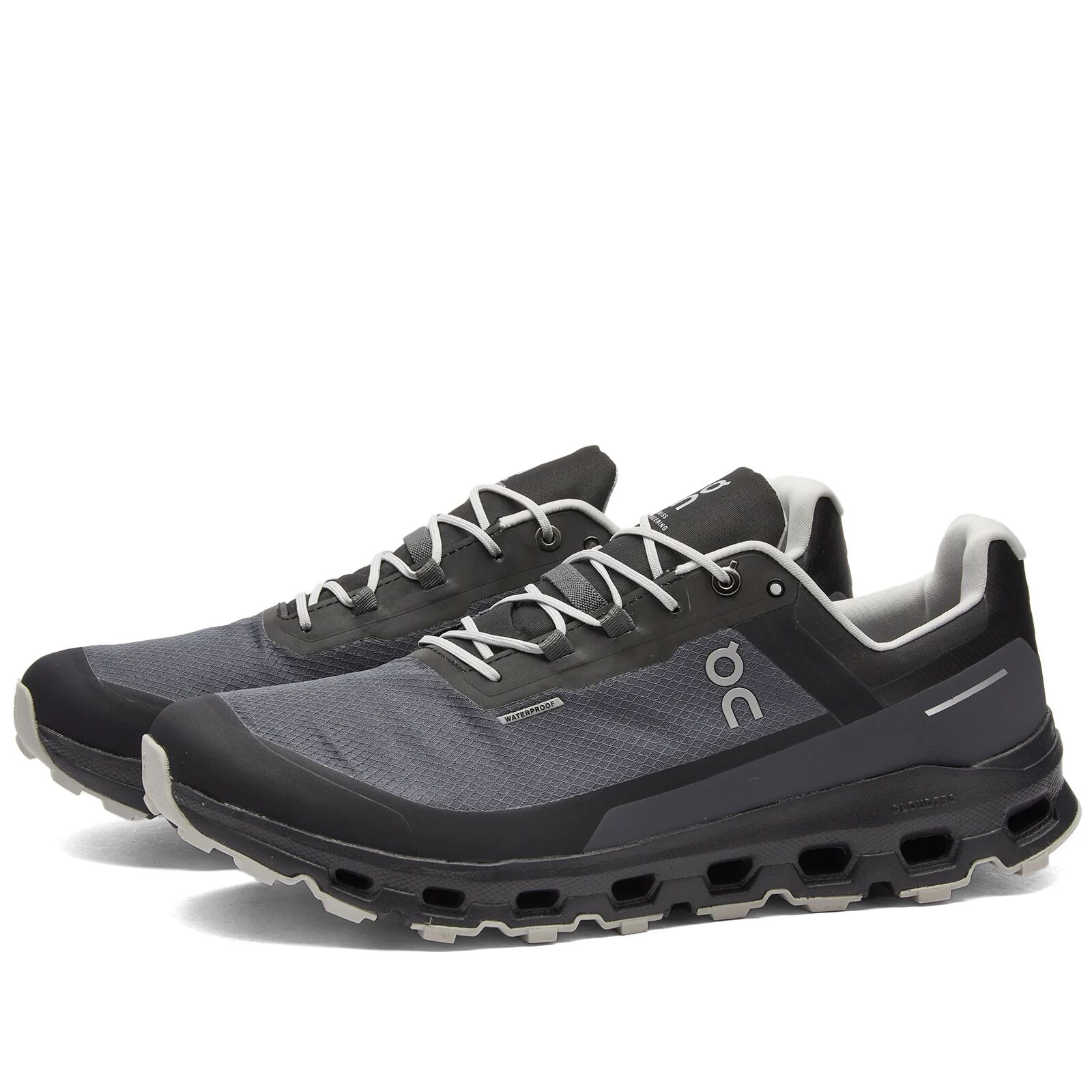 ON Men's Running Cloudvista Waterproof Sneakers in Eclipse/Black, Size UK 7