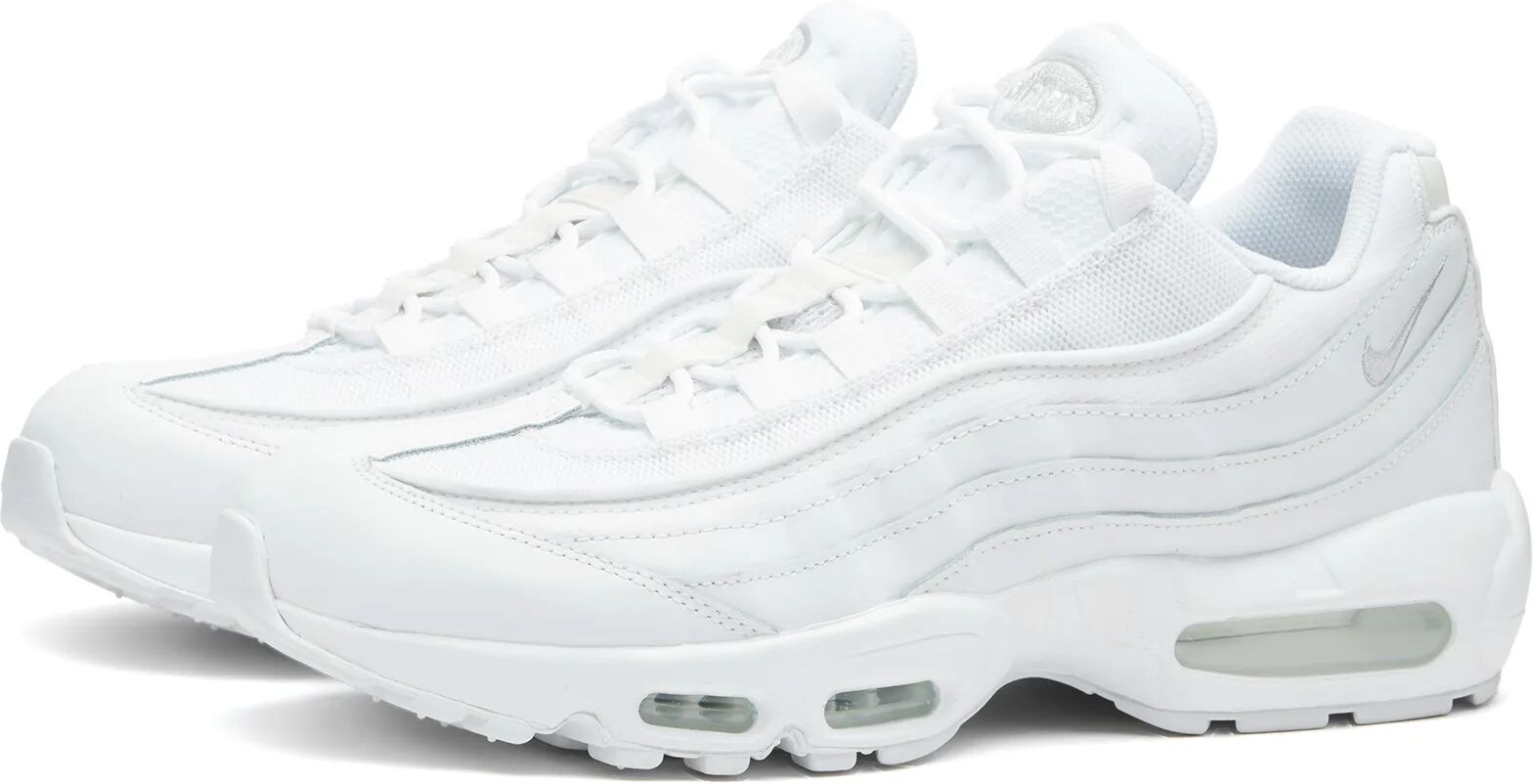 Nike Men's Air Max 95 Essential Sneakers in White/Grey Fog, Size UK 6