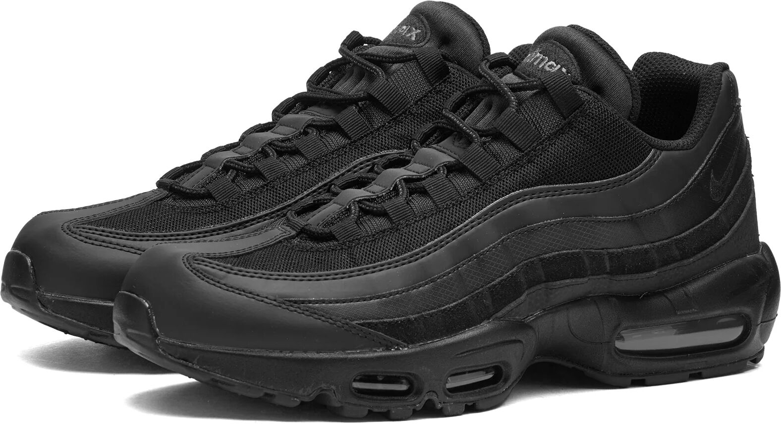 Nike Air Max 95 Essential Sneakers in Black/Grey, Size UK 12