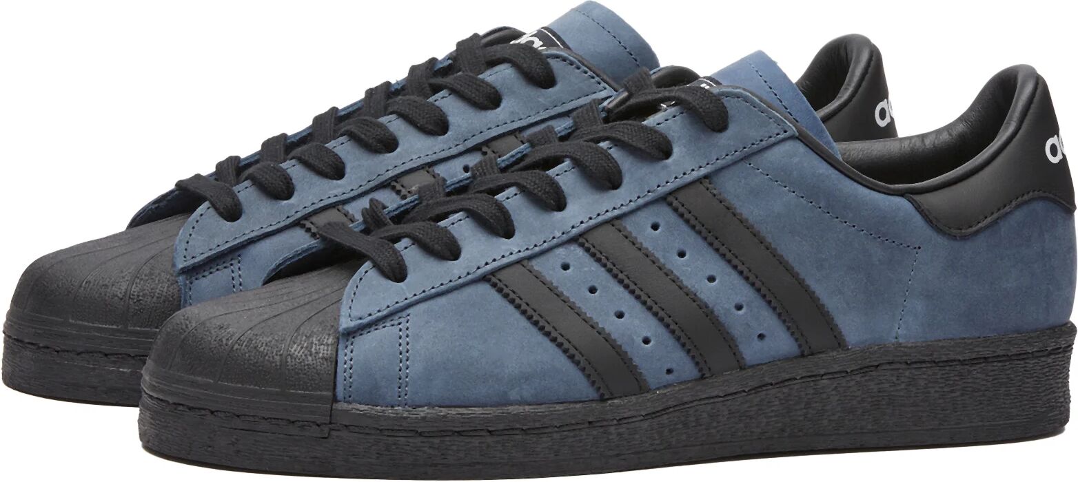 Adidas Men's Superstar 82 Sneakers in Altered Blue/Core Black/White, Size UK 7.5