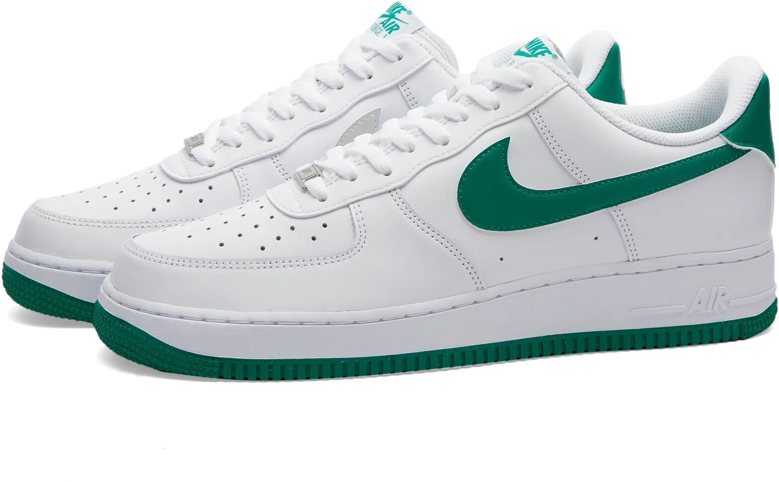 Nike Men's AIR FORCE 1 '07 ESS Sneakers in White/Malachite, Size UK 12