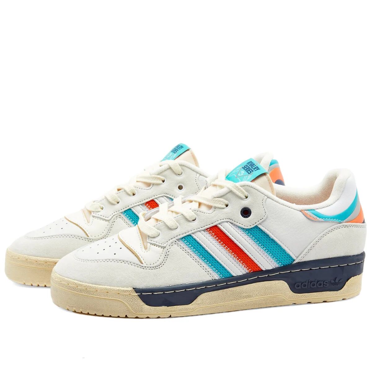 Adidas Men's Rivalry Low Extra Butter Sneakers in Crystal White/Pantone, Size UK 7.5