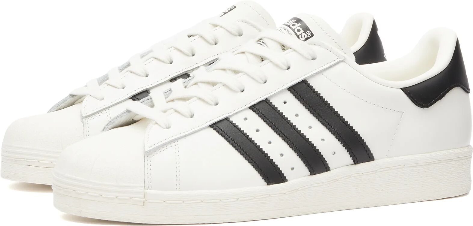 Adidas Men's Superstar 82 Sneakers in Cloud White/Core Black/Off White, Size UK 8