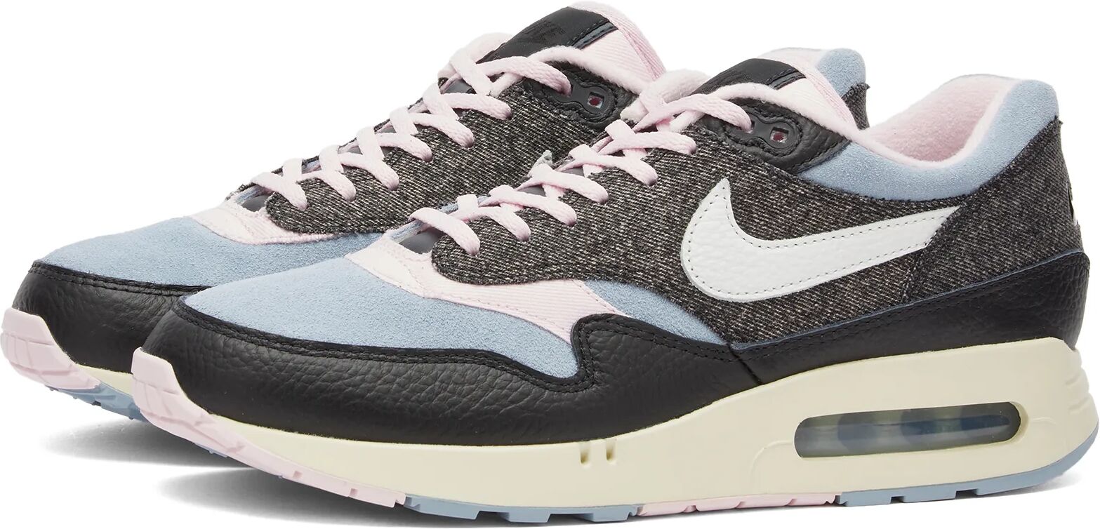 Nike Men's Air Max 1 '86 Premium Sneakers in Black/White/Pink, Size UK 10.5