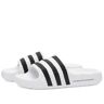 Adidas Men's Adilette 22 Sneakers in White/Core Black, Size UK 11