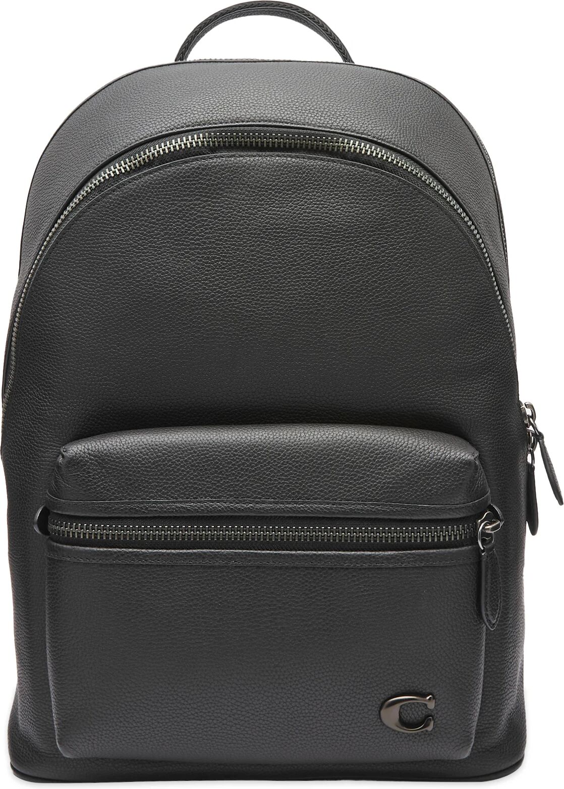 Coach Men's Charter Backpack in Black Pebble Leather