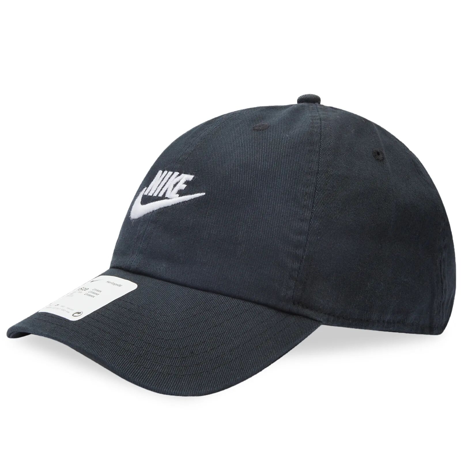 Nike Men's Futura Washed H86 Cap in Black/White