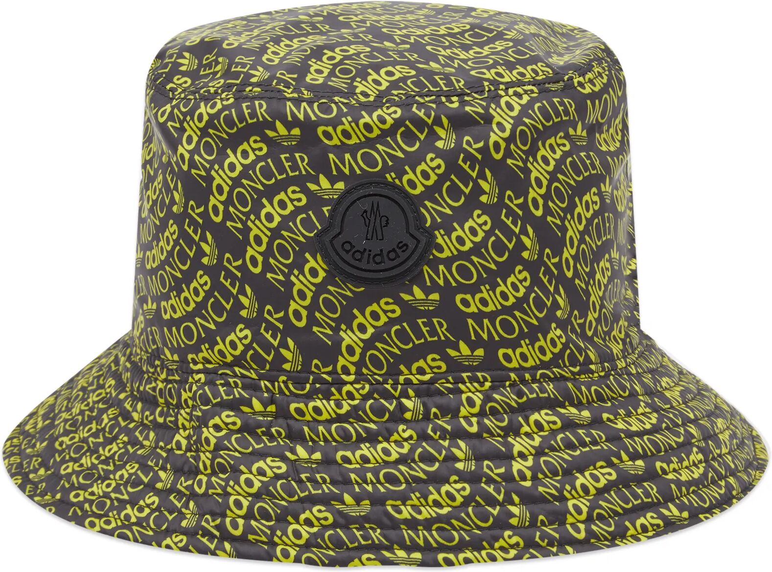 Moncler x adidas Originals Bucket Hat in Black/Yellow, Size Medium