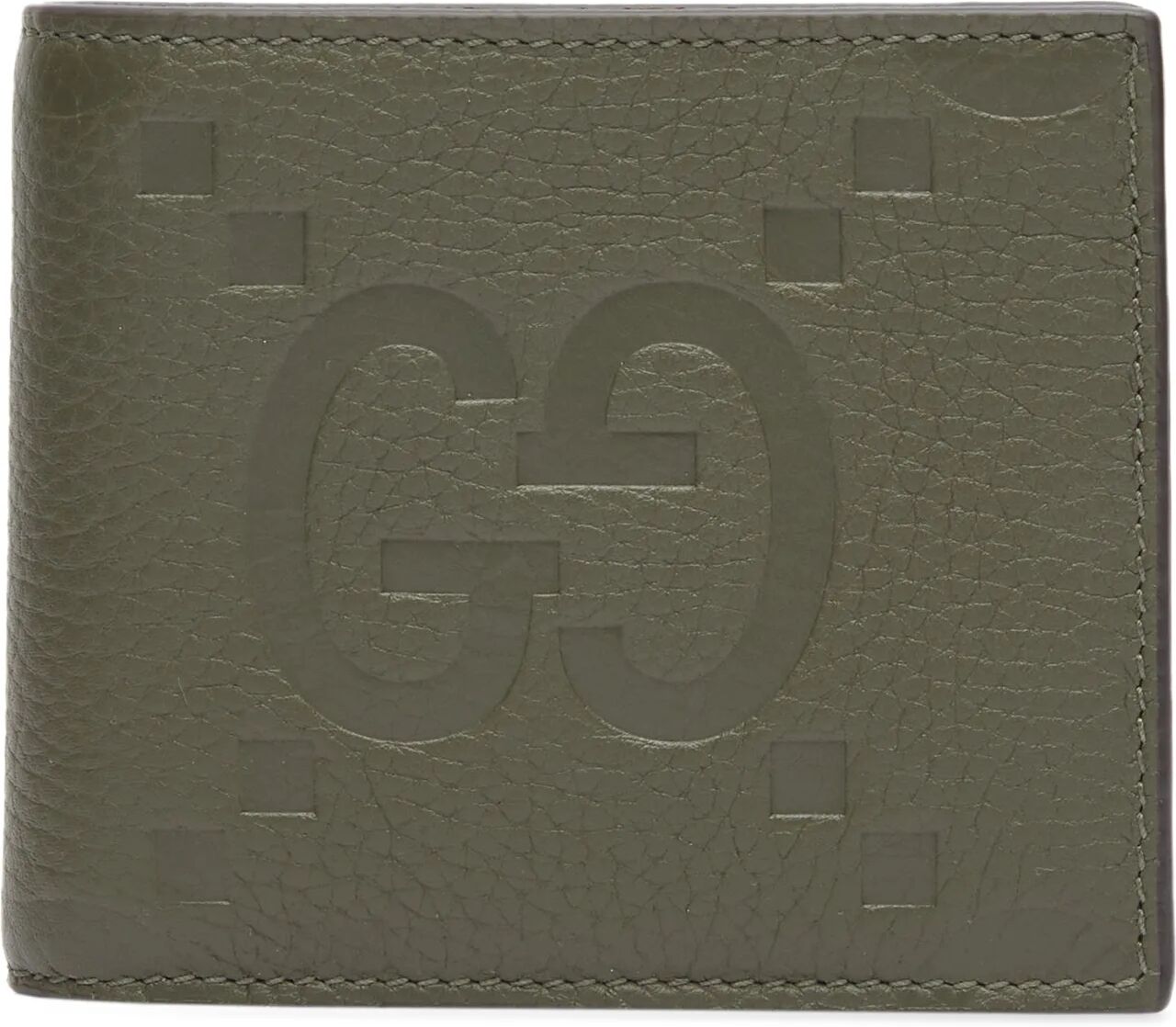 Gucci Men's Jumbo GG Logo Wallet in Olive