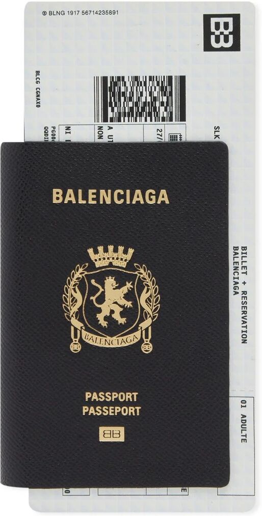 Balenciaga Men's Passport Zip Wallet in Black