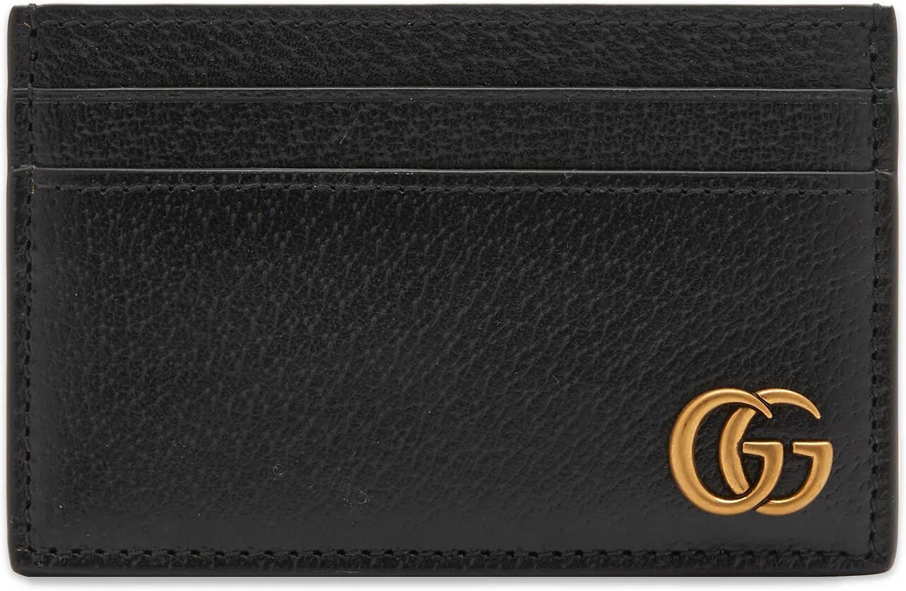 Gucci Men's Gold GG Card Wallet in Black