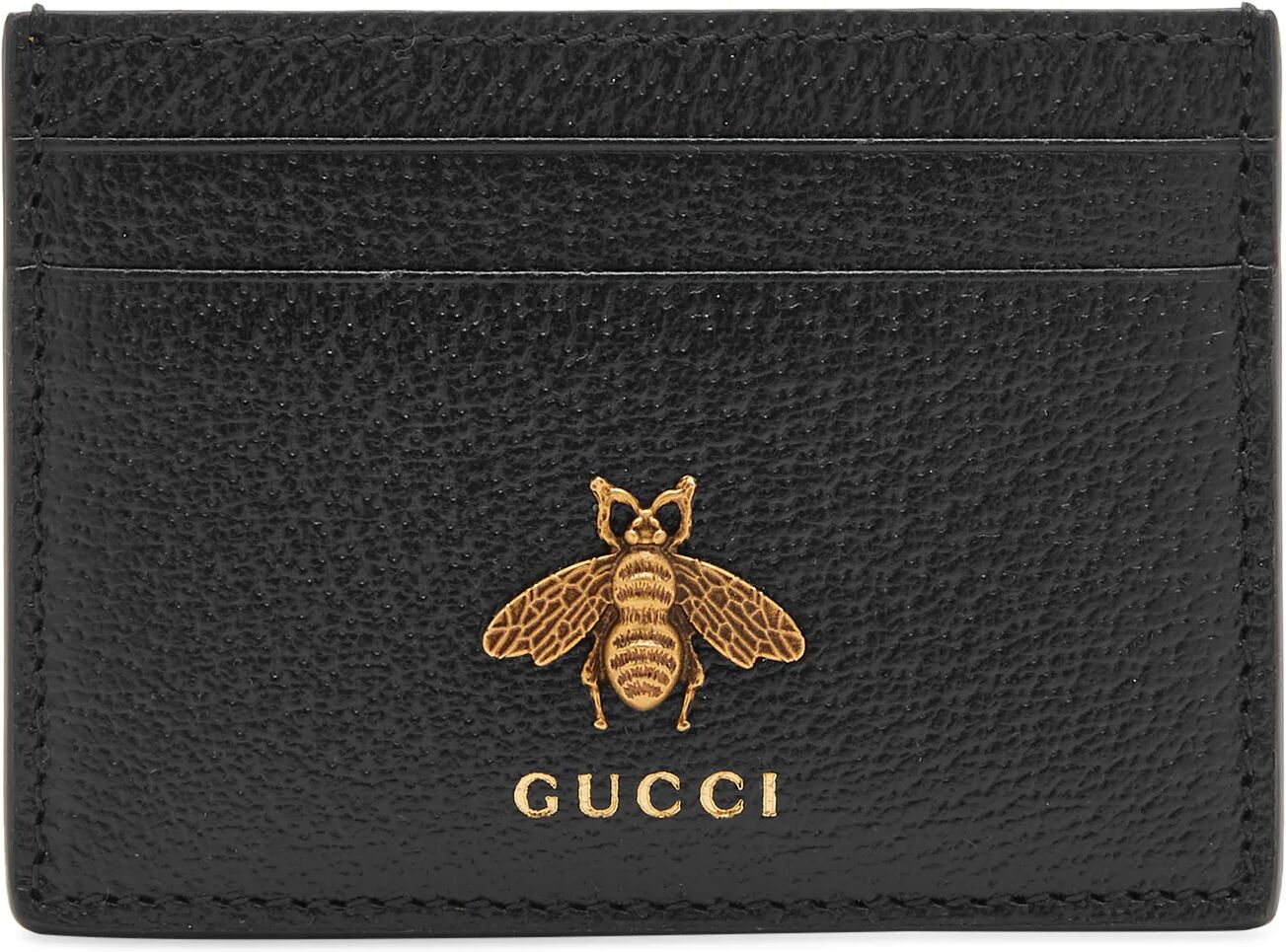 Gucci Men's Bee Card Wallet in Black