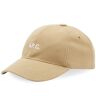 A.P.C. Men's Charlie Logo Cap in Dark Beige