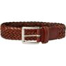 Anderson's Men's Woven Leather Belt in Brown, Size Small