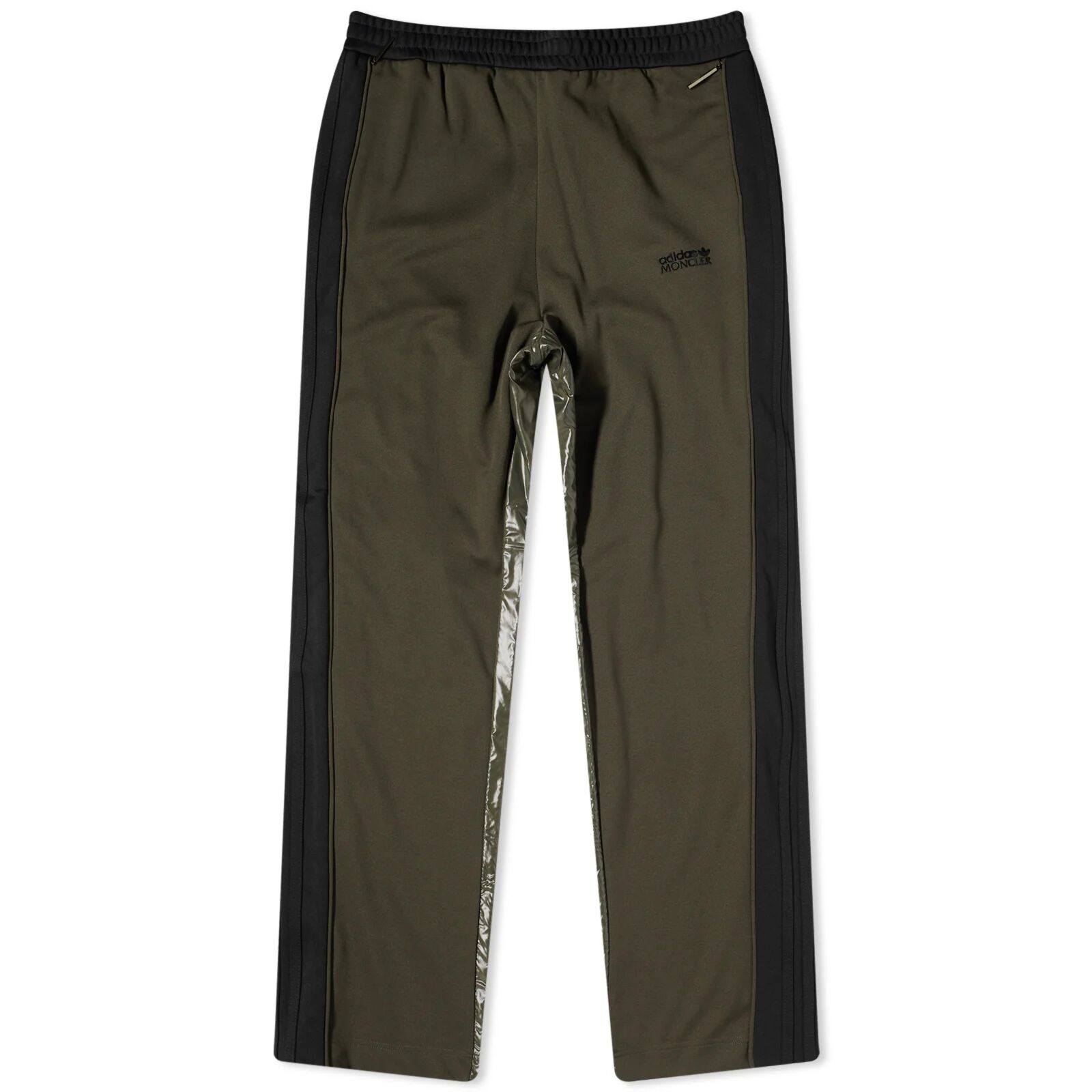 Moncler Men's x adidas Originals Mix Track Pants in Olive, Size Medium