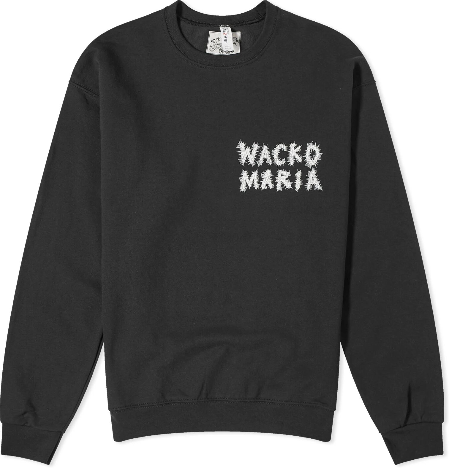 Wacko Maria Men's x Neckface Type 5 Crew Sweat in Black, Size Medium