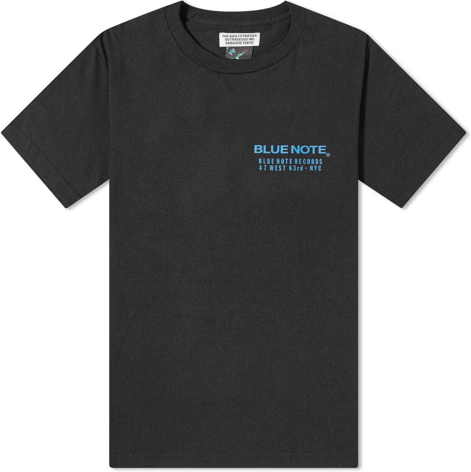 Wacko Maria Men's Blue Note Type 2 T-Shirt in Black, Size Small