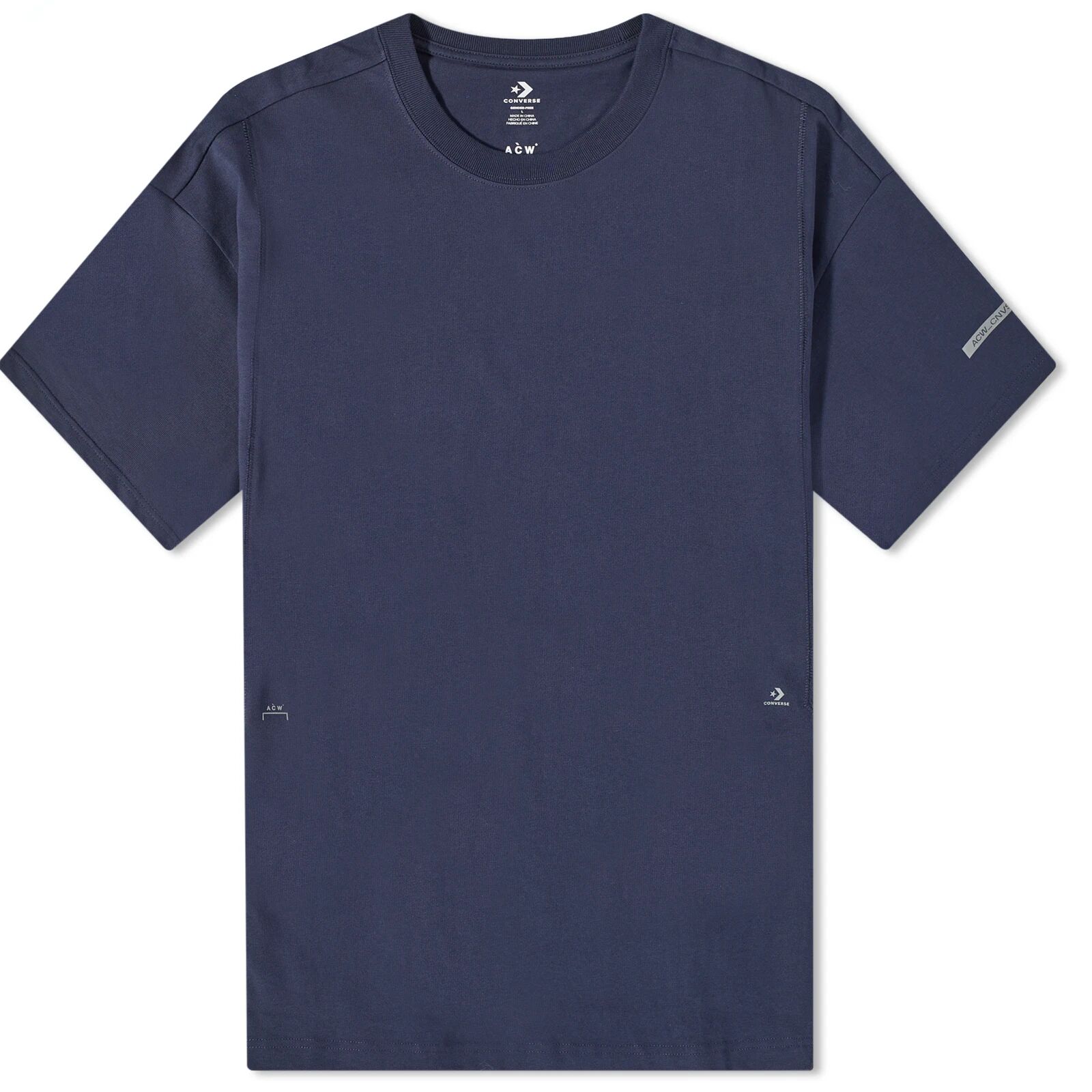 Converse Men's x A-Cold-Wall T-Shirt in Navy, Size Medium