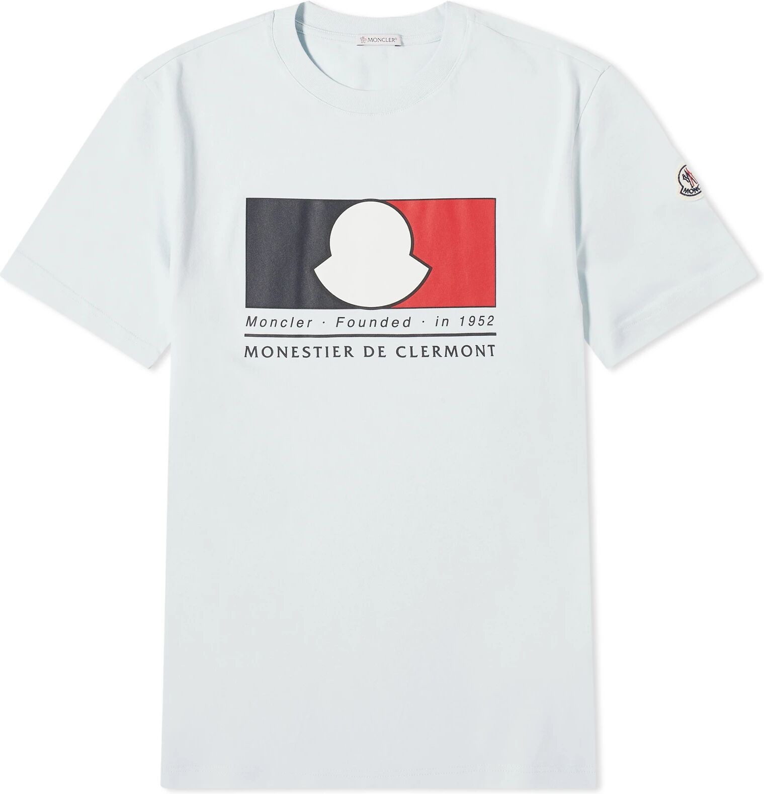 Moncler Men's Box Logo T-Shirt in Blue, Size X-Small