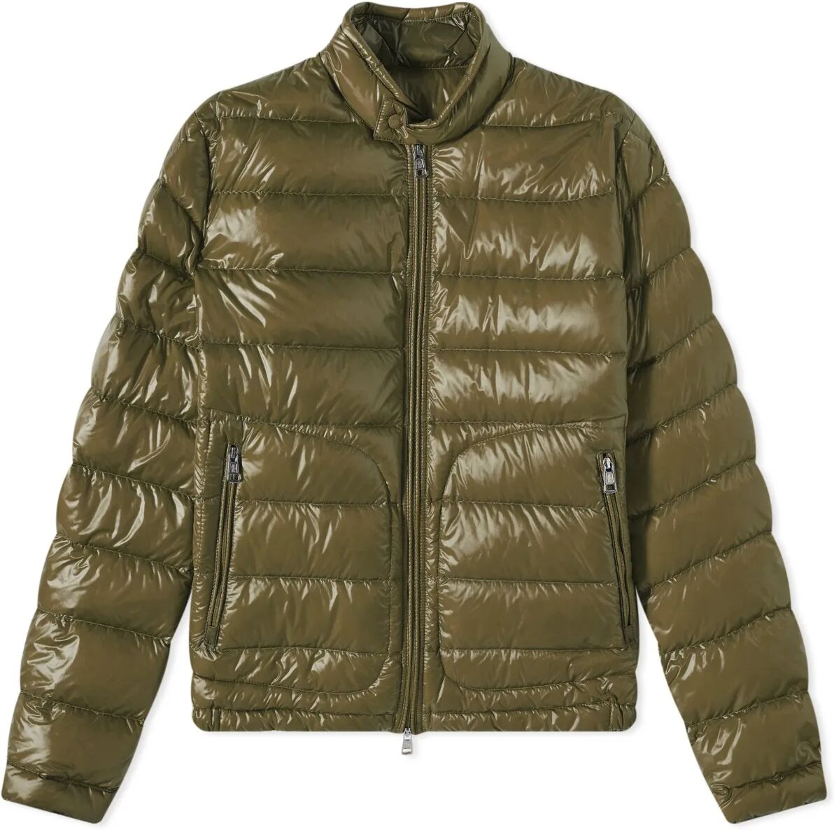 Moncler Men's Acorus Down Jacket in Khaki, Size Large