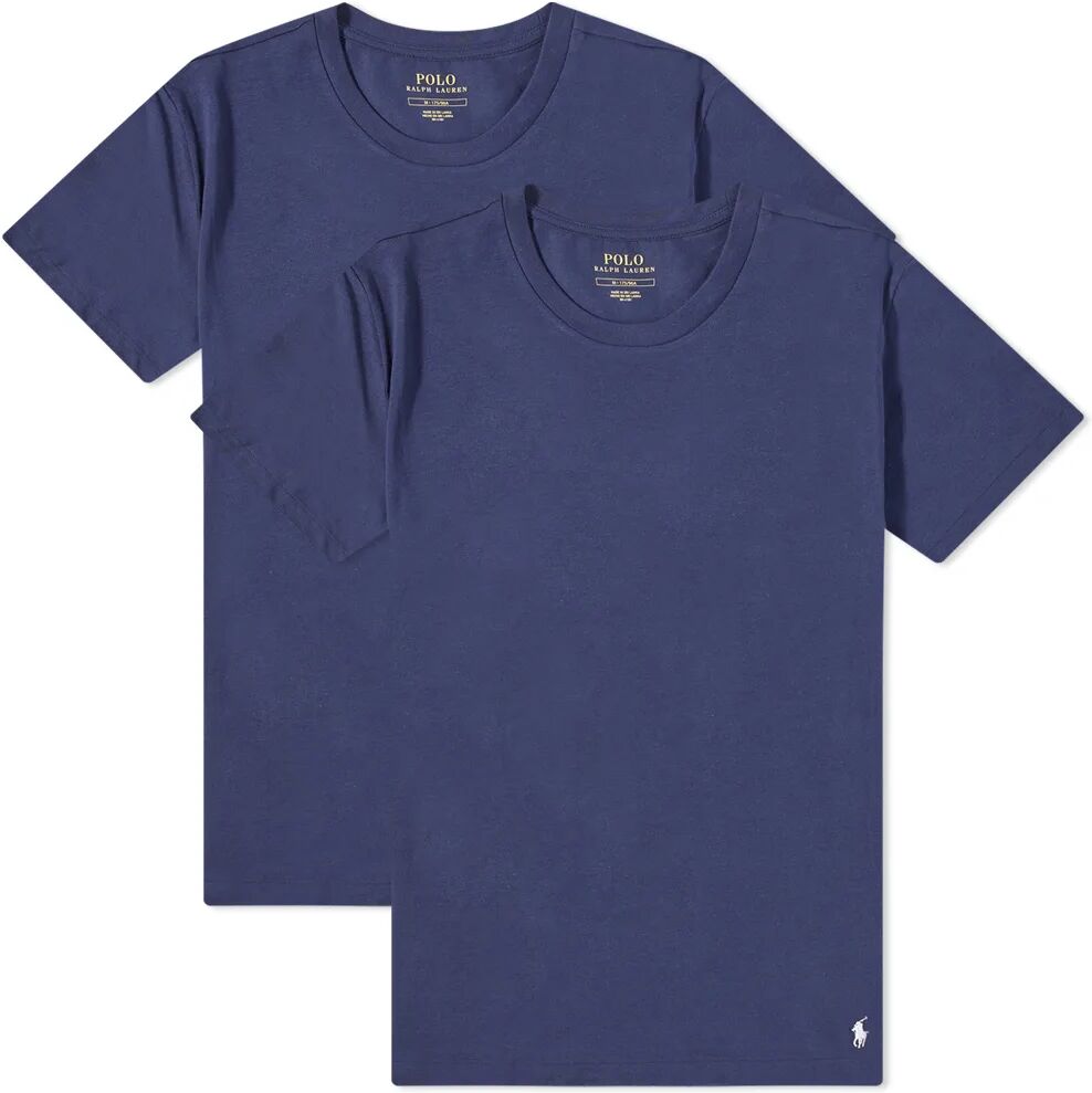 Polo Ralph Lauren Men's Crew Base Layer T-Shirt - 2 Pack in Navy, Size Medium