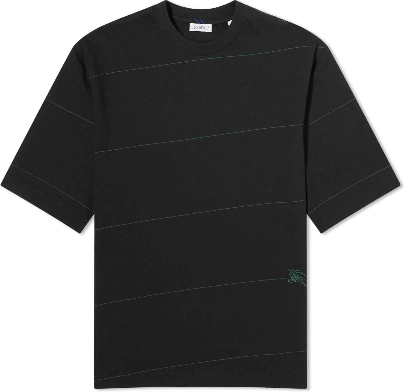 Burberry Men's Diagonal Stripe T-Shirt in Black, Size X-Large