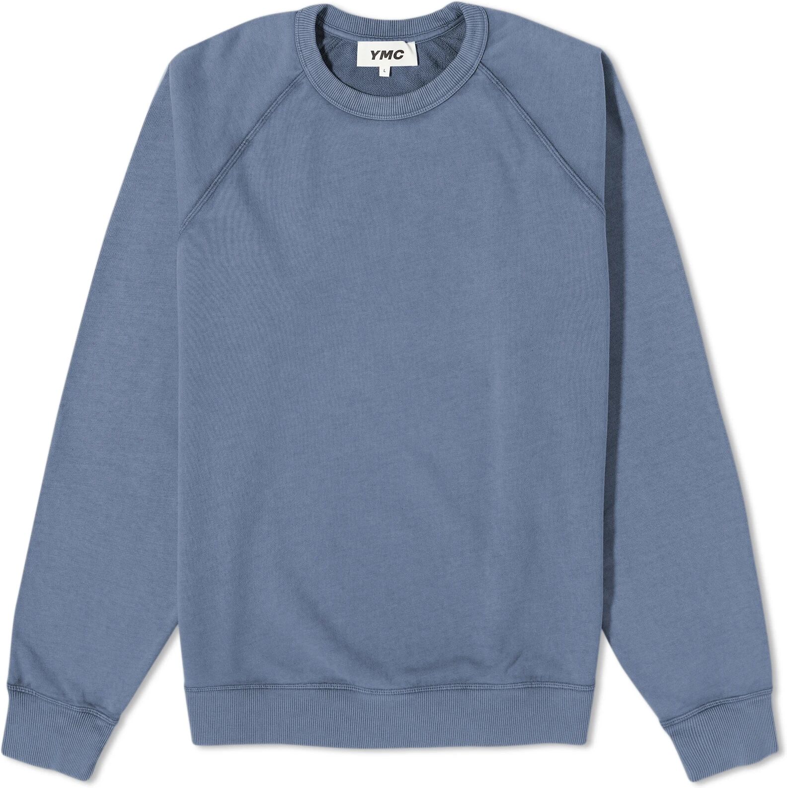 YMC Men's Schrank Crew Sweatshirt in Blue, Size Small