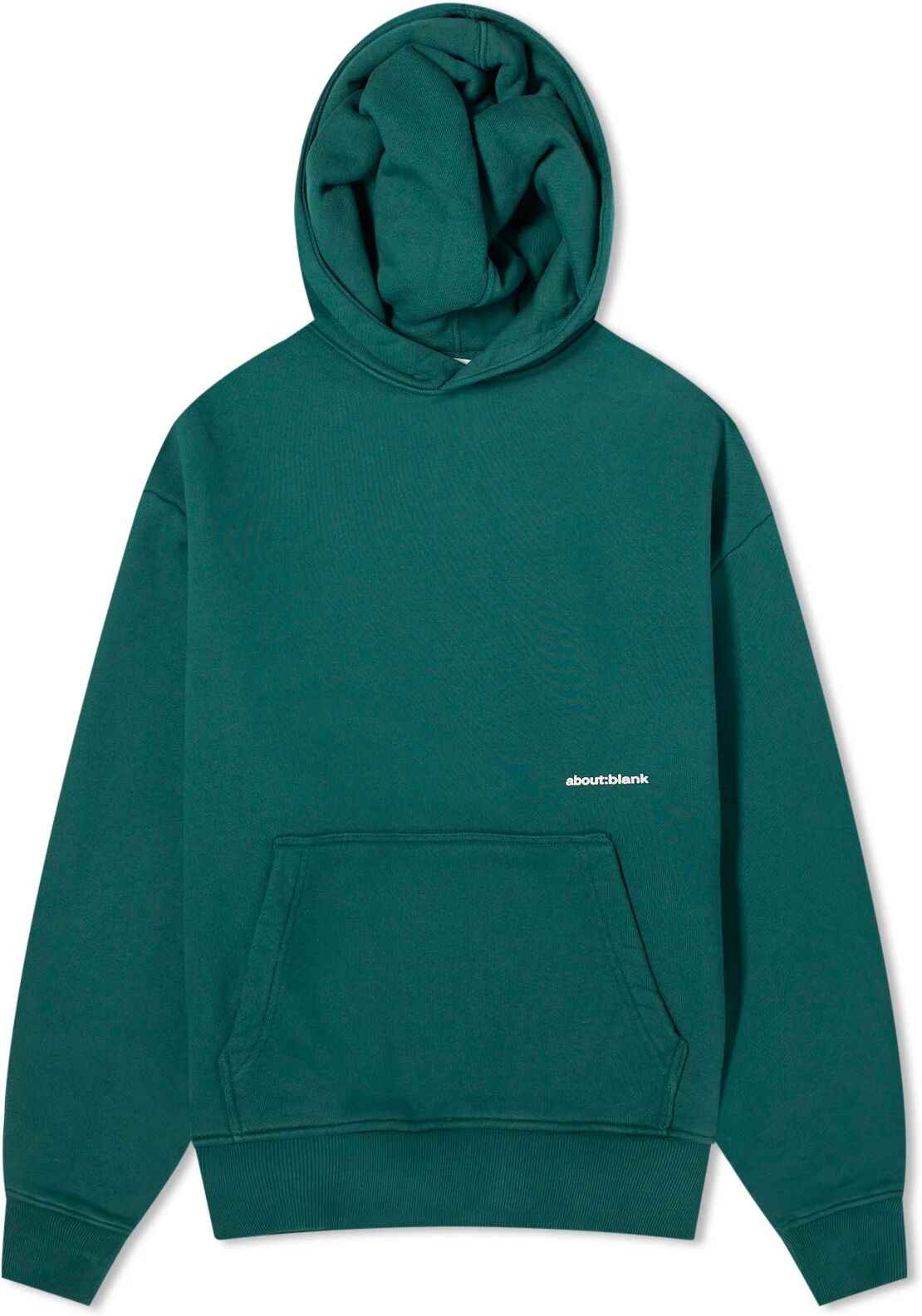 about:blank Men's Box Logo Hoodie in Epsom Green/Ecru, Size Medium