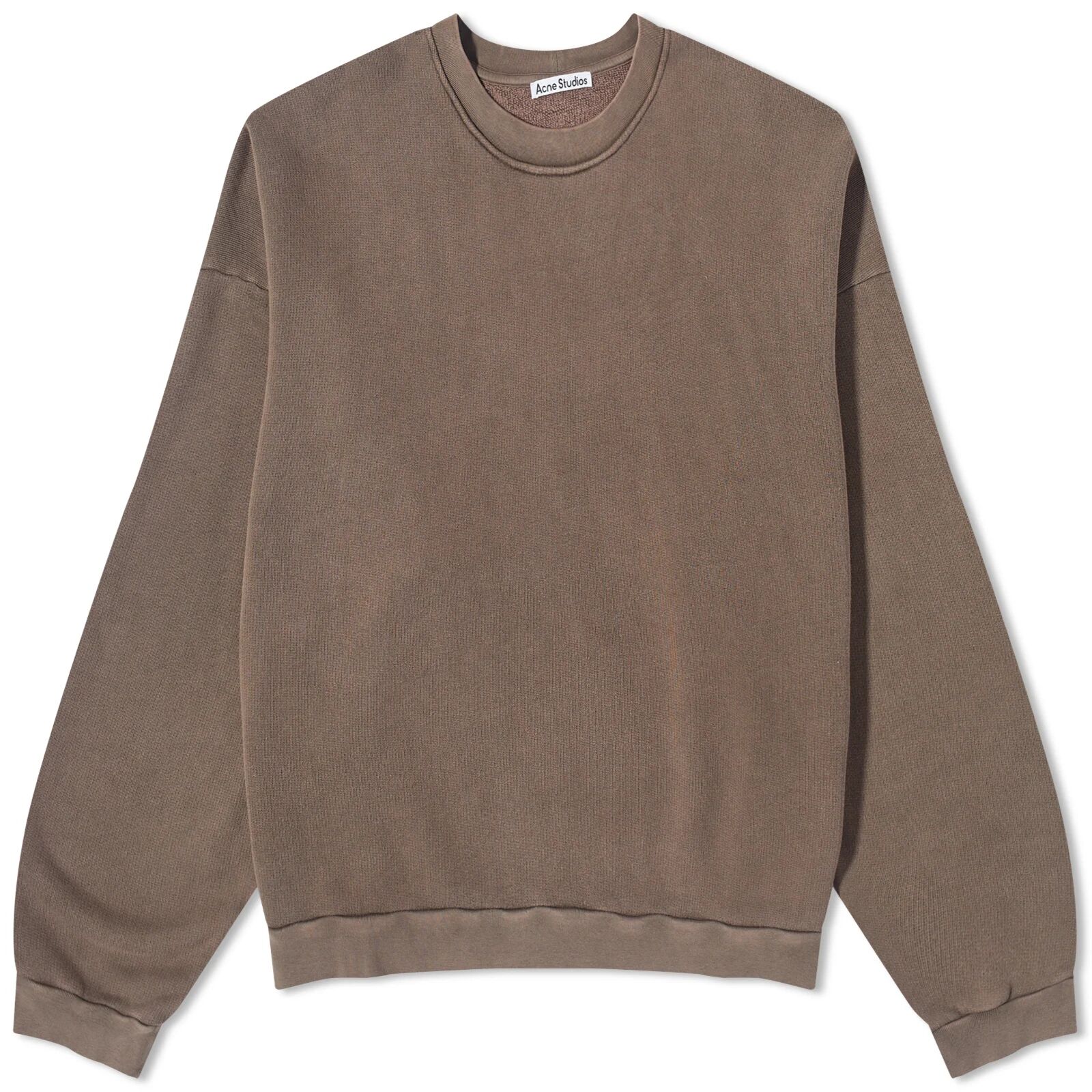 Acne Studios Men's Fester Vintage Crew Sweat in Dark Brown, Size Medium