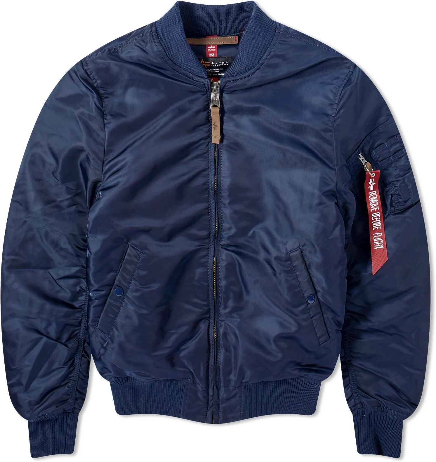 Alpha Industries Men's MA-1 VF 59 Flight Jacket in Replica Blue, Size Large