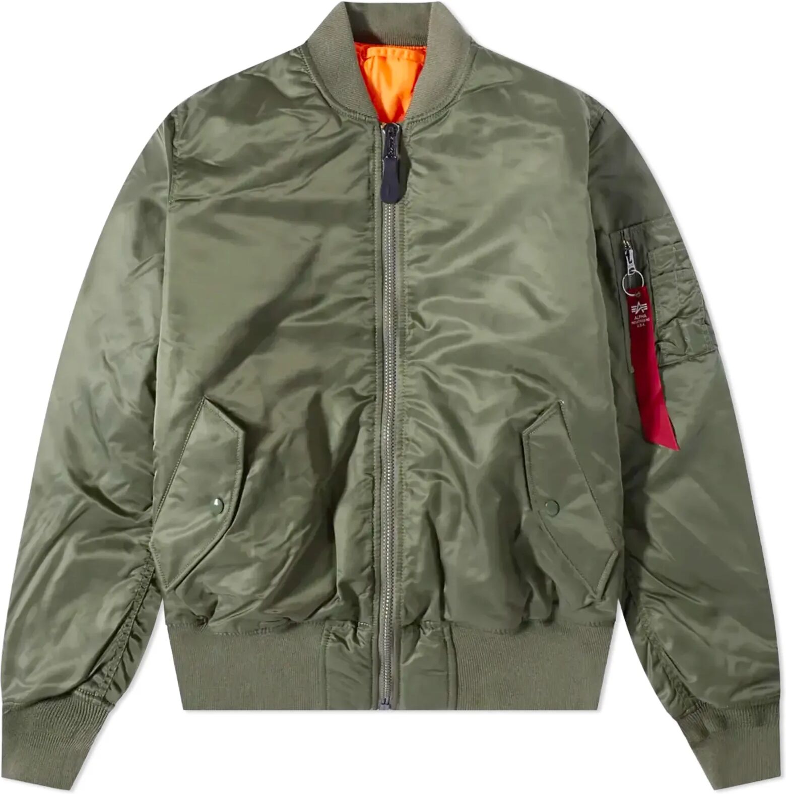 Alpha Industries Men's Classic MA-1 Jacket in Sage Green, Size Small