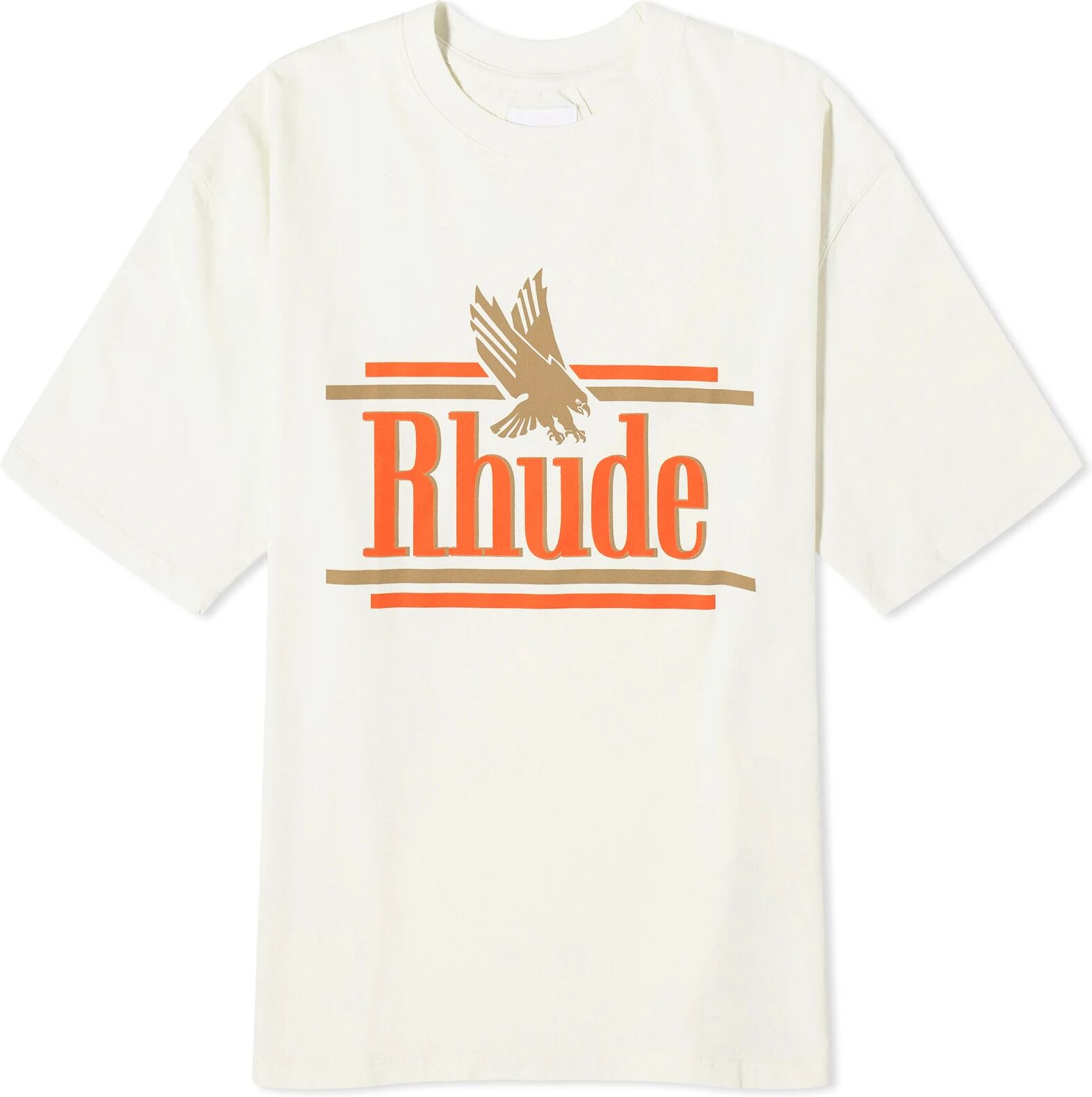 Rhude Men's Rossa T-Shirt in Vtg White, Size X-Large