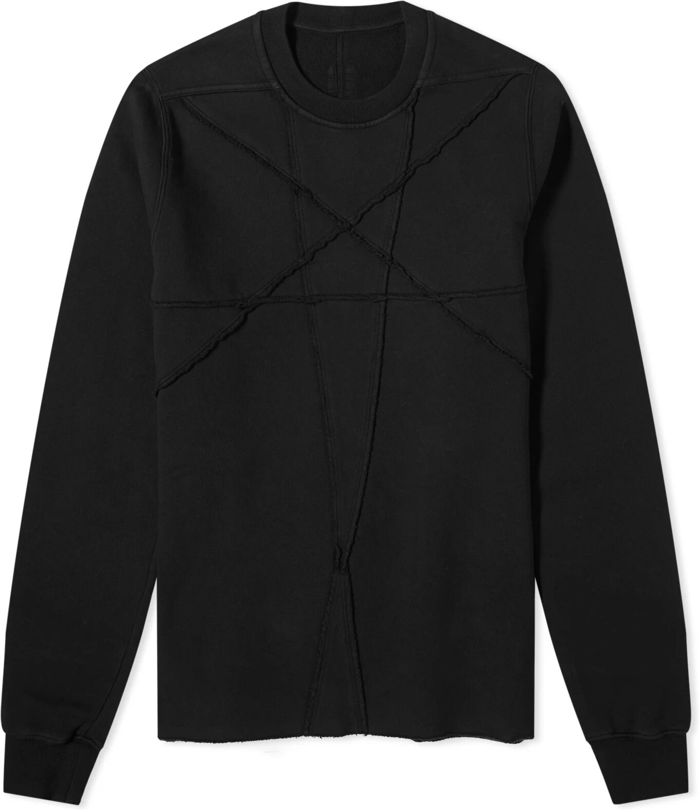 Rick Owens DRKSHDW Men's Cotton Jersey Sweatshirt in Black/Pearl, Size Medium