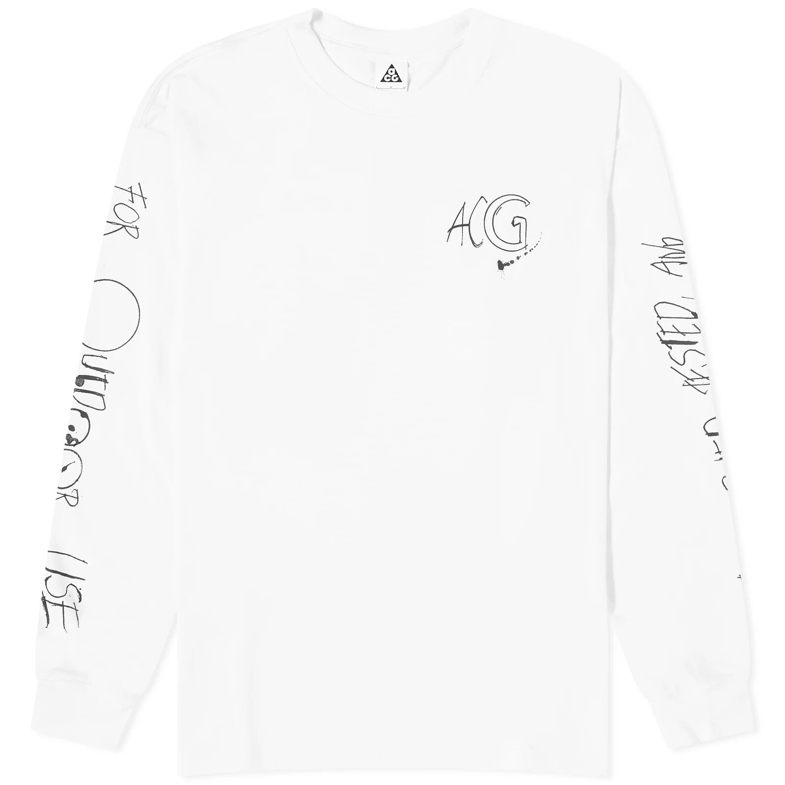 Nike Men's ACG Long Sleeve T-Shirt in Summit White, Size Medium