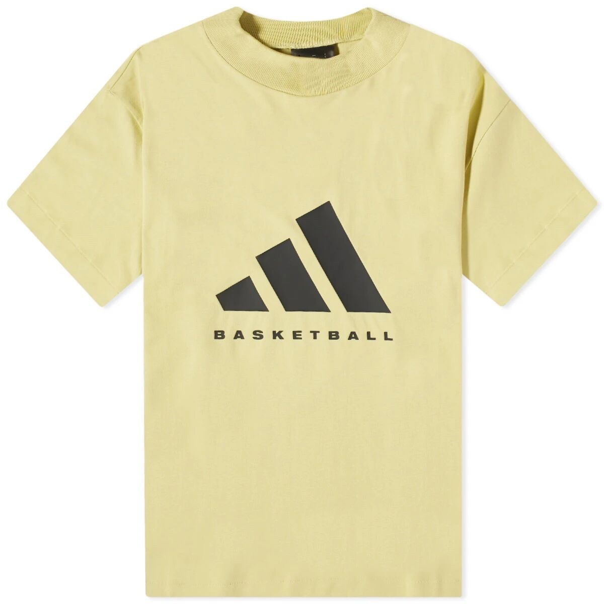Adidas Basketball Logo T-Shirt in Halo Gold, Size X-Large